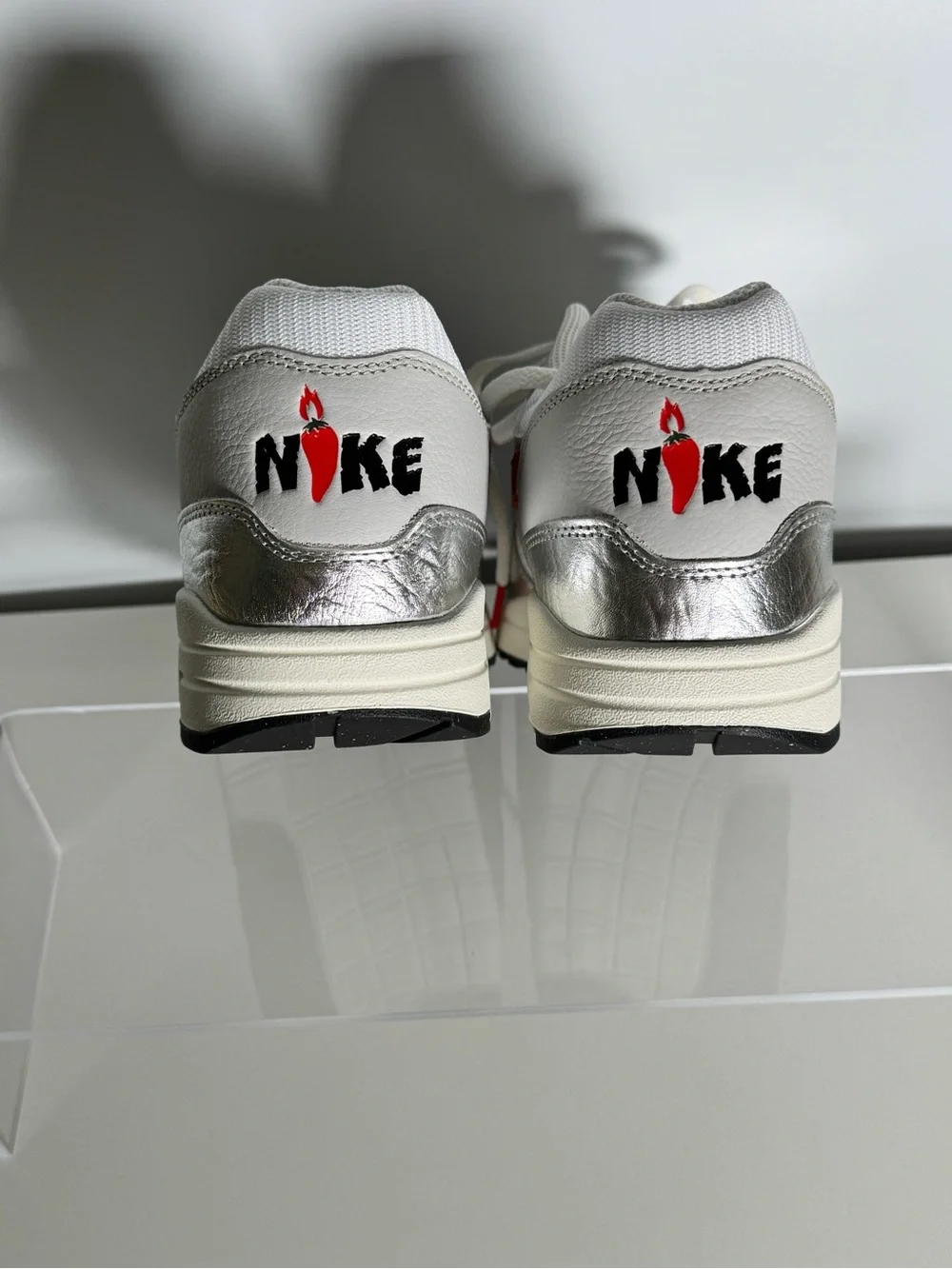 Nike Air Max Men’s White & Red Athletic Sneakers
